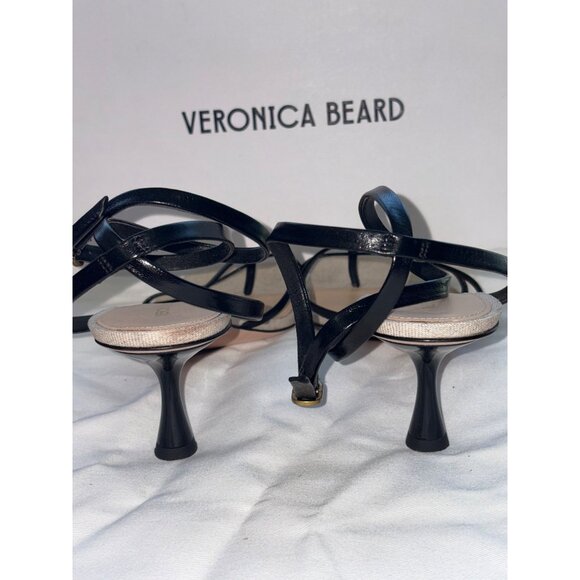 Veronica Beard Caterina Low Heels in Black 9 With Box Womens Sandals - Picture 7 of 15